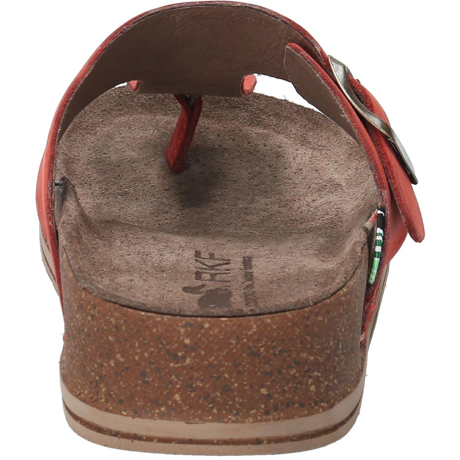 Sandalia Cuero Mujer Salvario Rojo-6