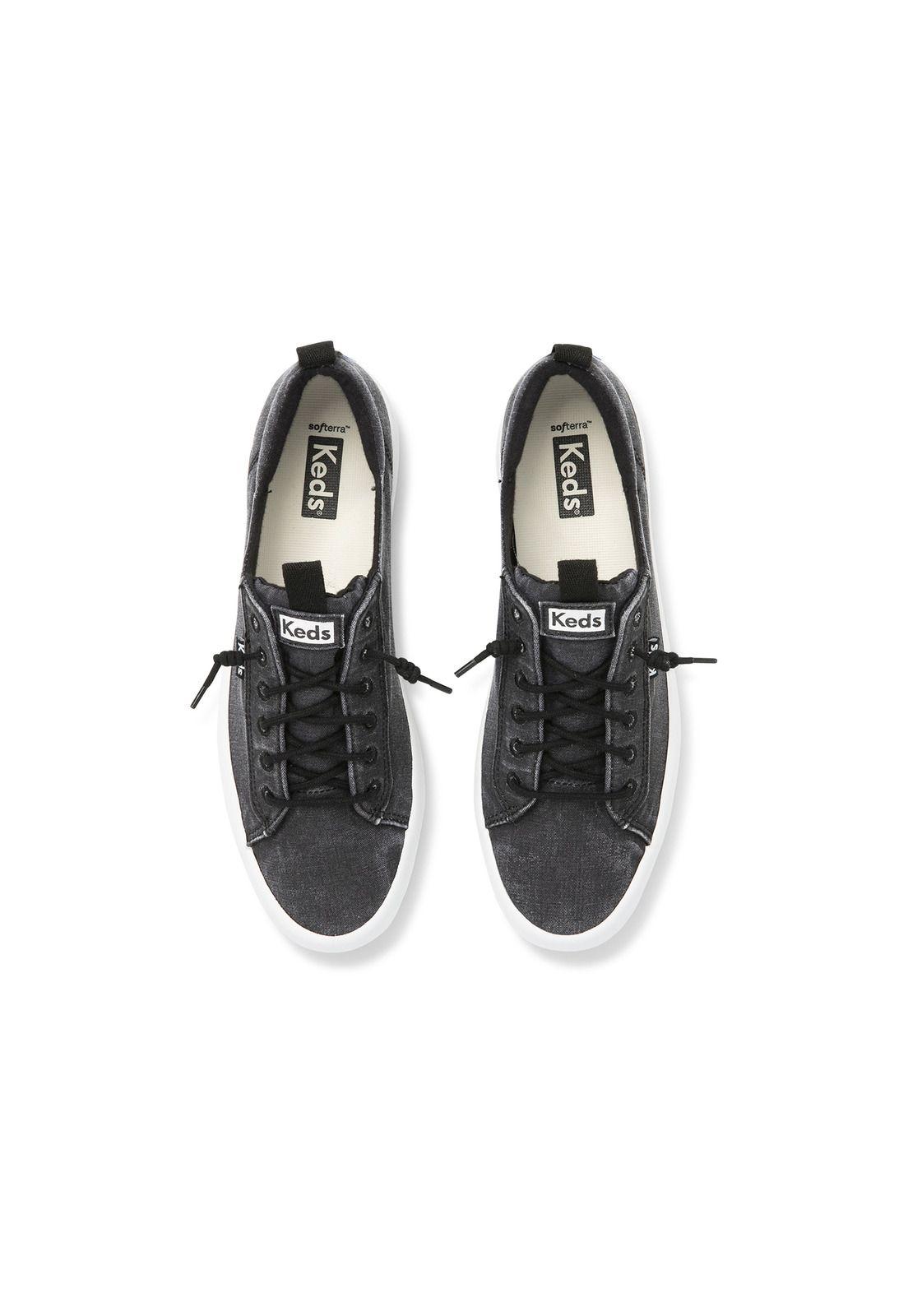 Zapatilla Negra Mujer Kickback Canvas -3