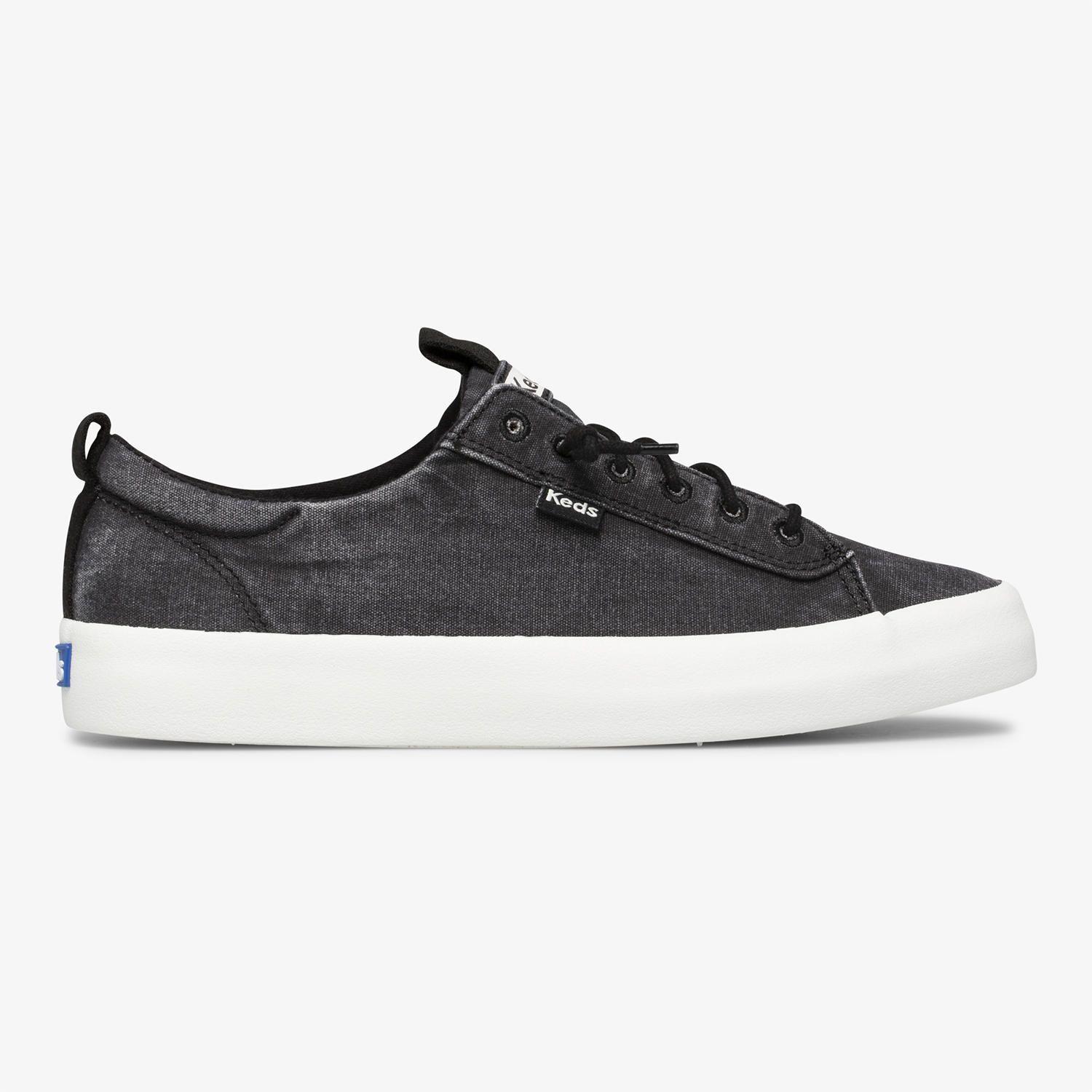Zapatilla Negra Mujer Kickback Canvas -0