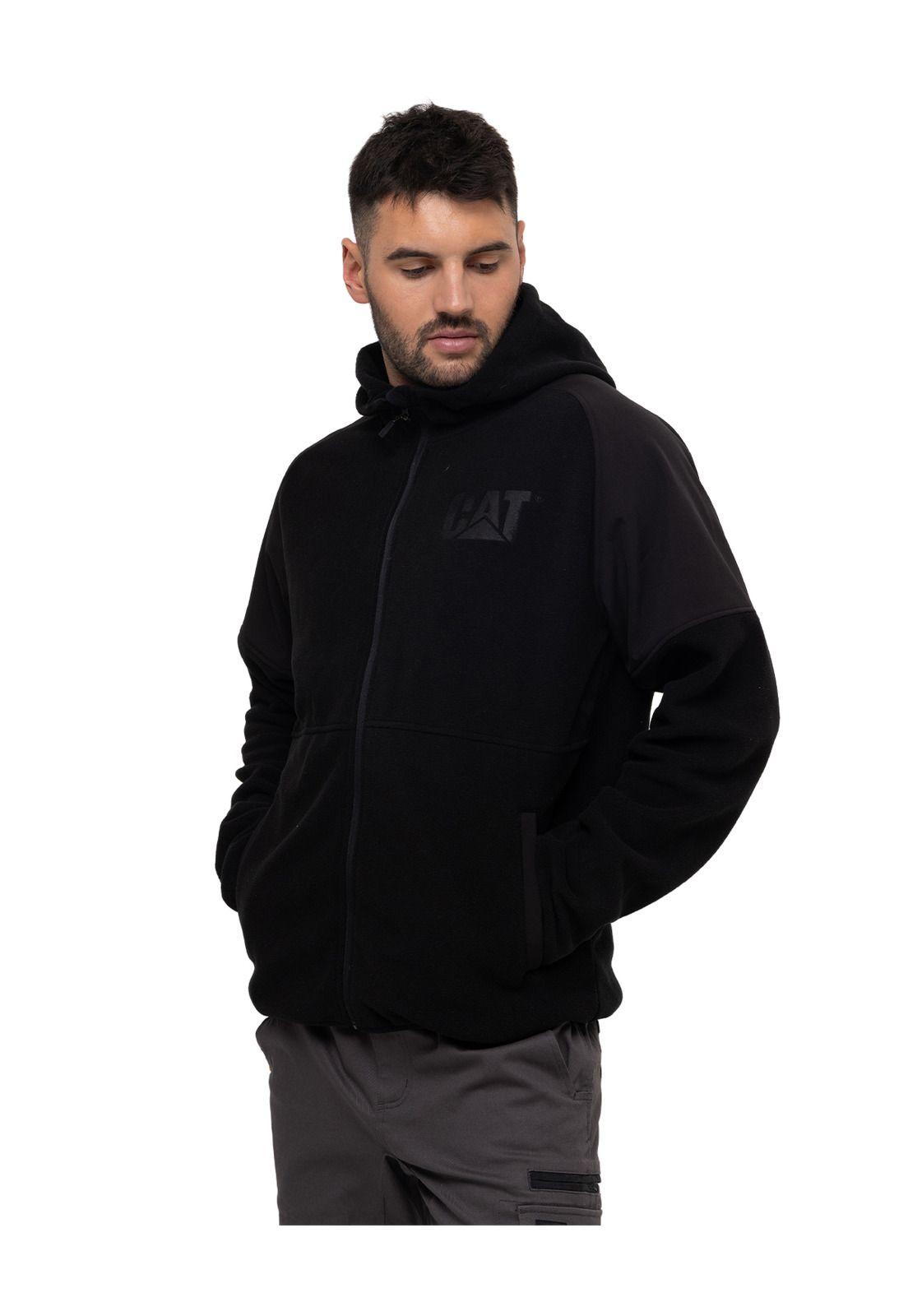 Polar Fleece Full Zip Negro Hombre-1