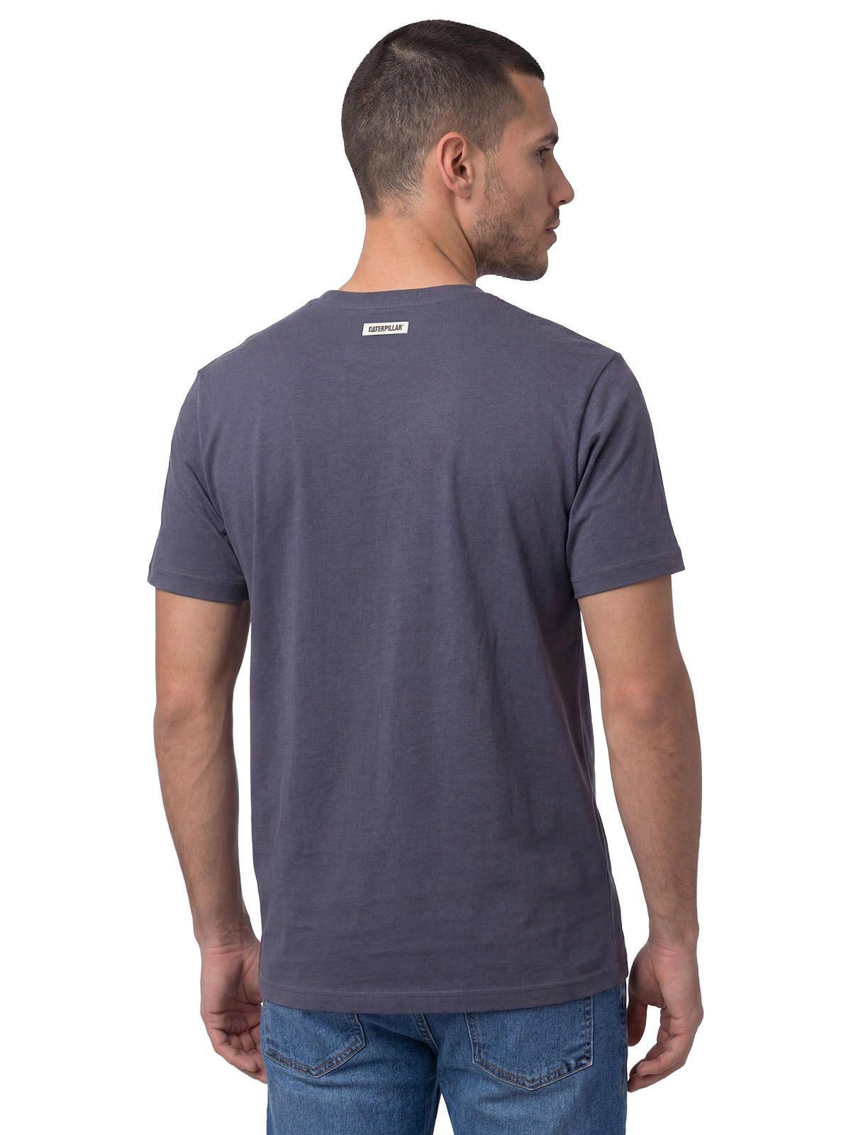 Polera Manga Corta Henley Hombre Slub Knit Azul-1
