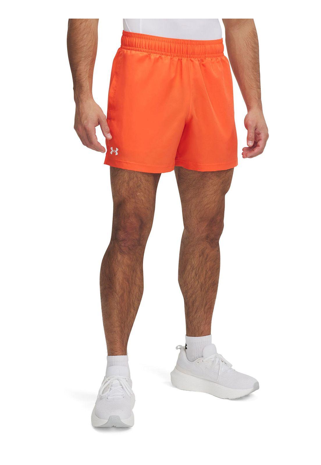 Short Ua Tech Woven 5" Naranjo Para Hombre-0