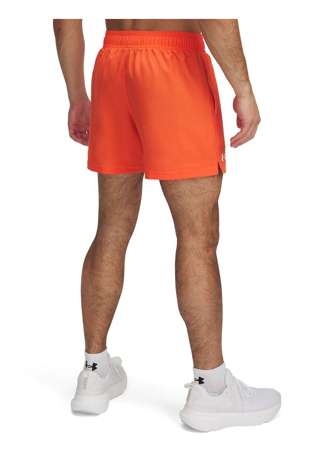 Short Ua Tech Woven 5" Naranjo Para Hombre-1