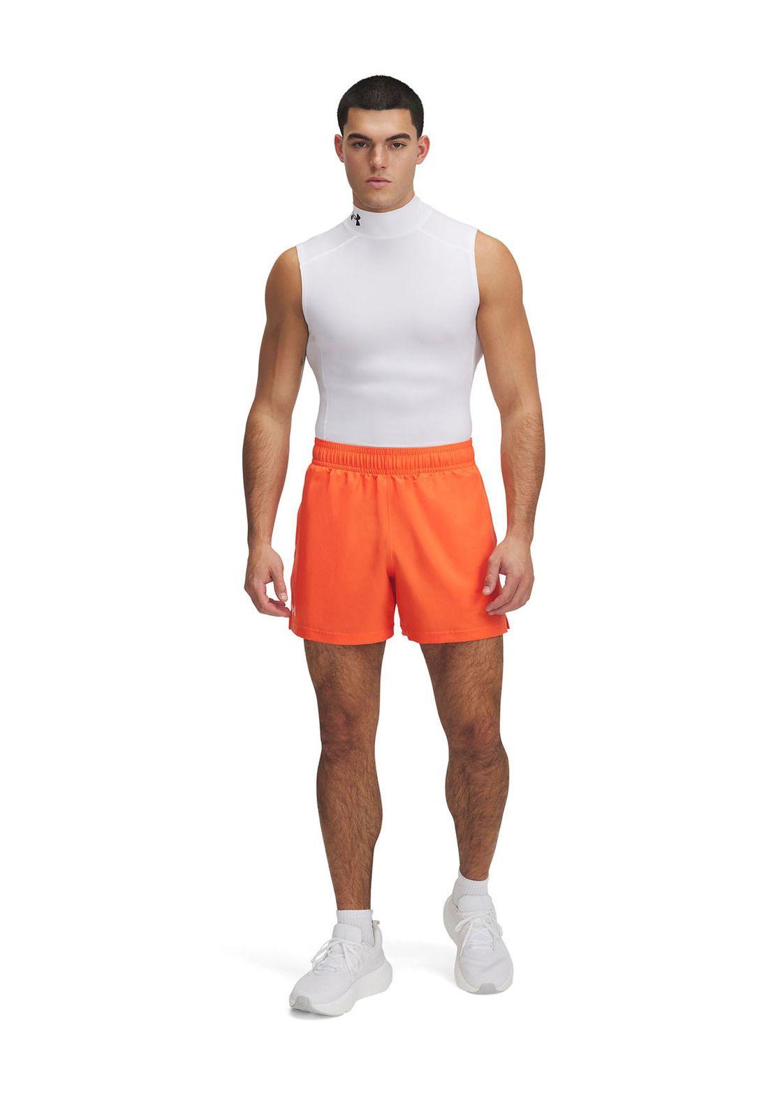 Short Ua Tech Woven 5" Naranjo Para Hombre-3