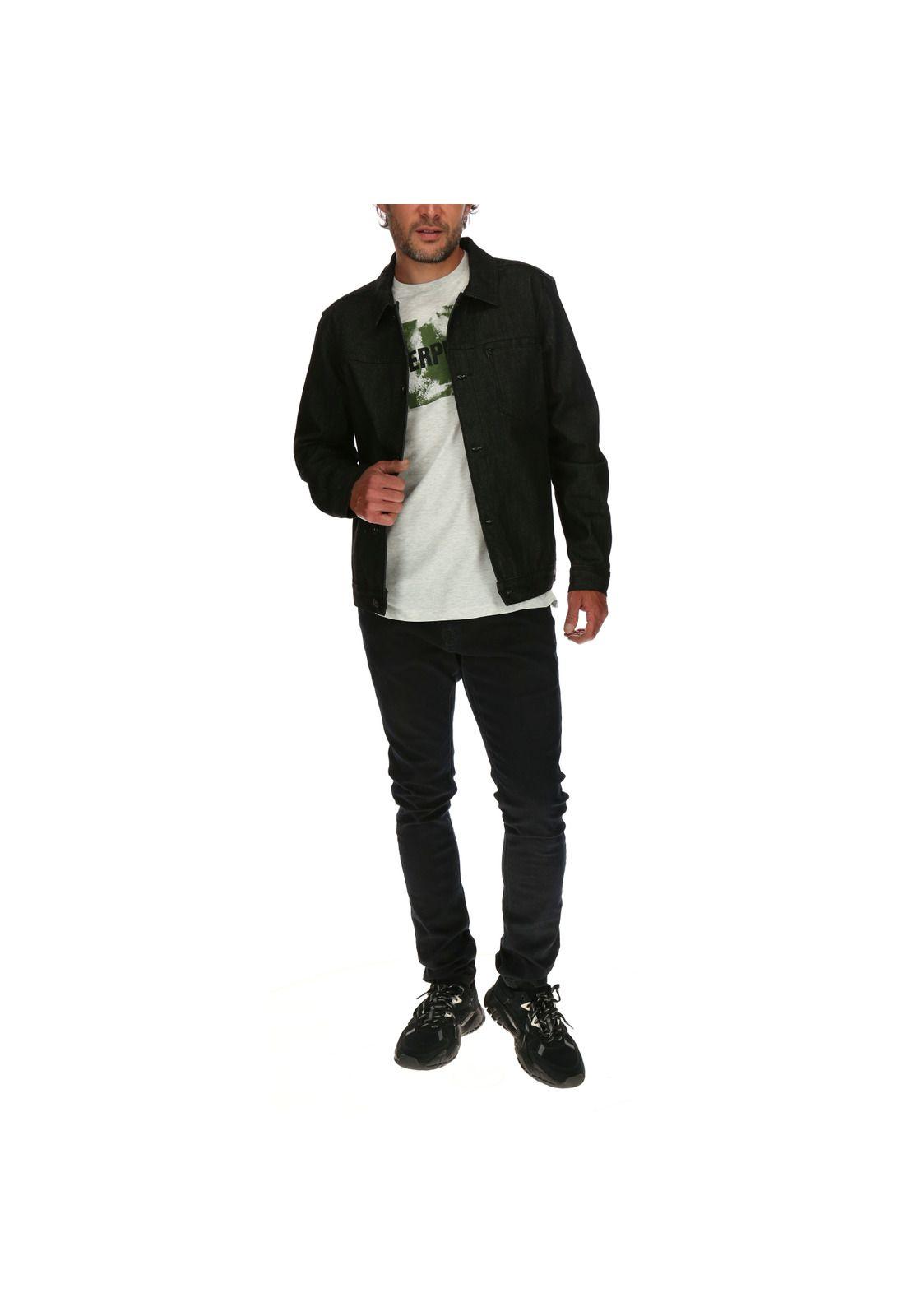 Chaqueta Hombre Foundation Denim Negro-0