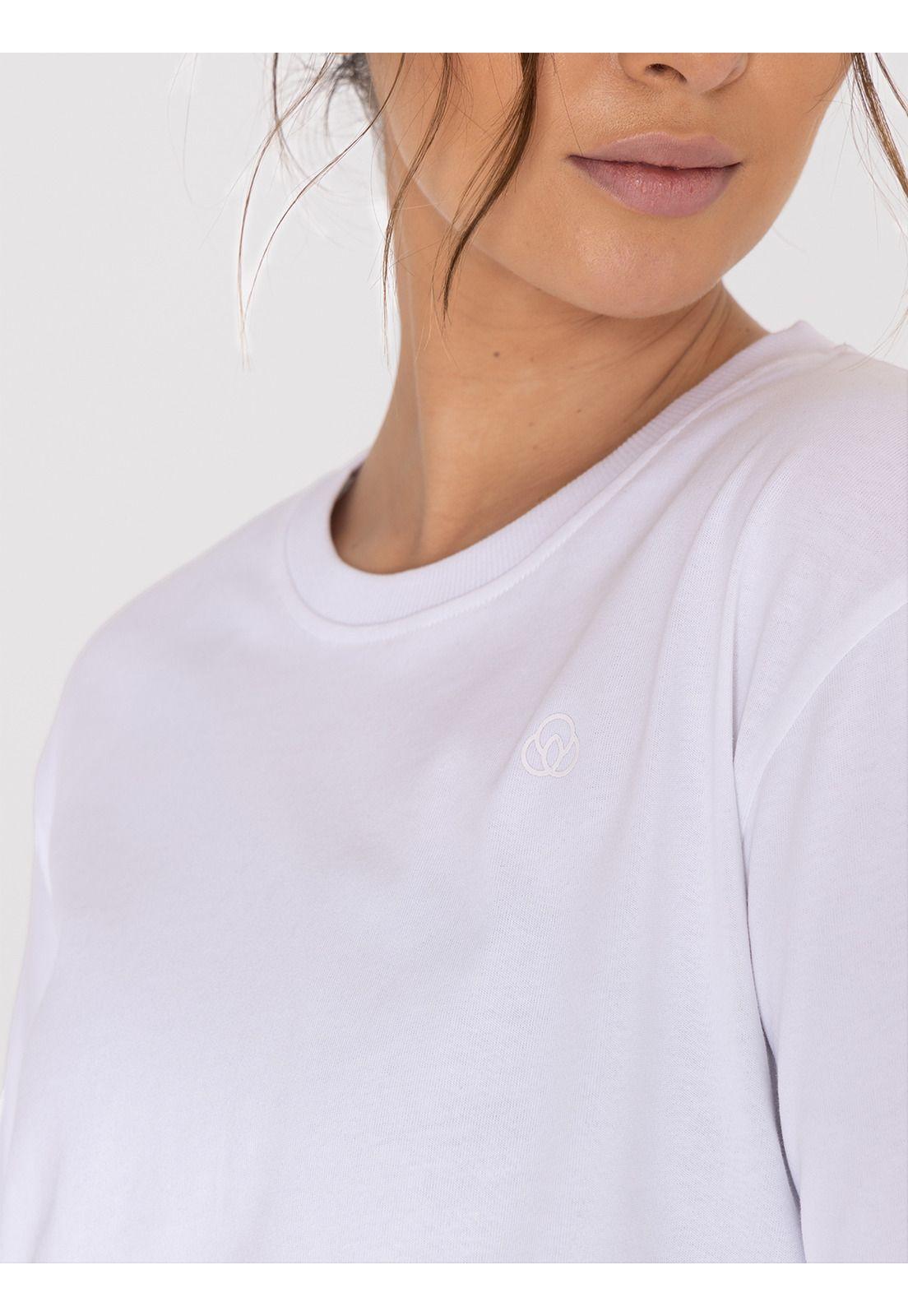 Polera deportiva Mujer Cotton Crop Top Blanca-4