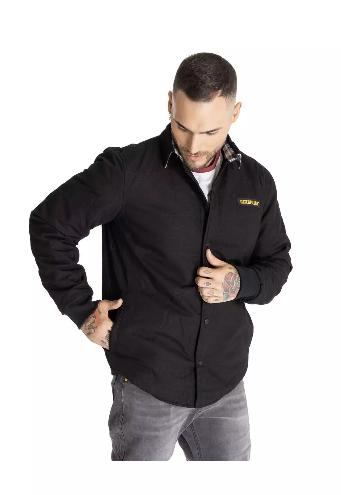 Camisa Hombre Foundation Overshirt Negro-0