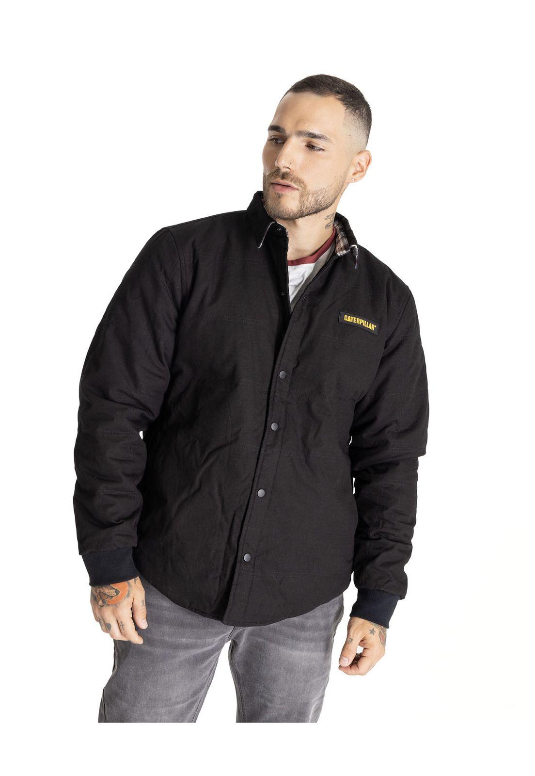 Camisa Hombre Foundation Overshirt Negro-1