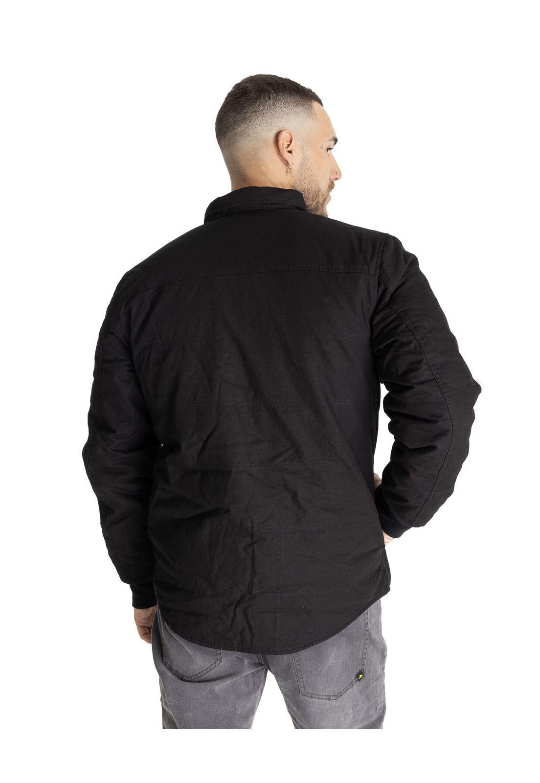 Camisa Hombre Foundation Overshirt Negro-3