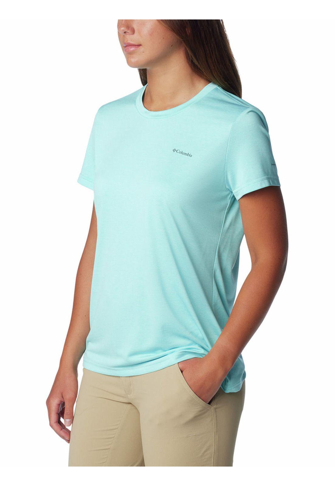 Polera Mujer Hike Crew Celeste-4
