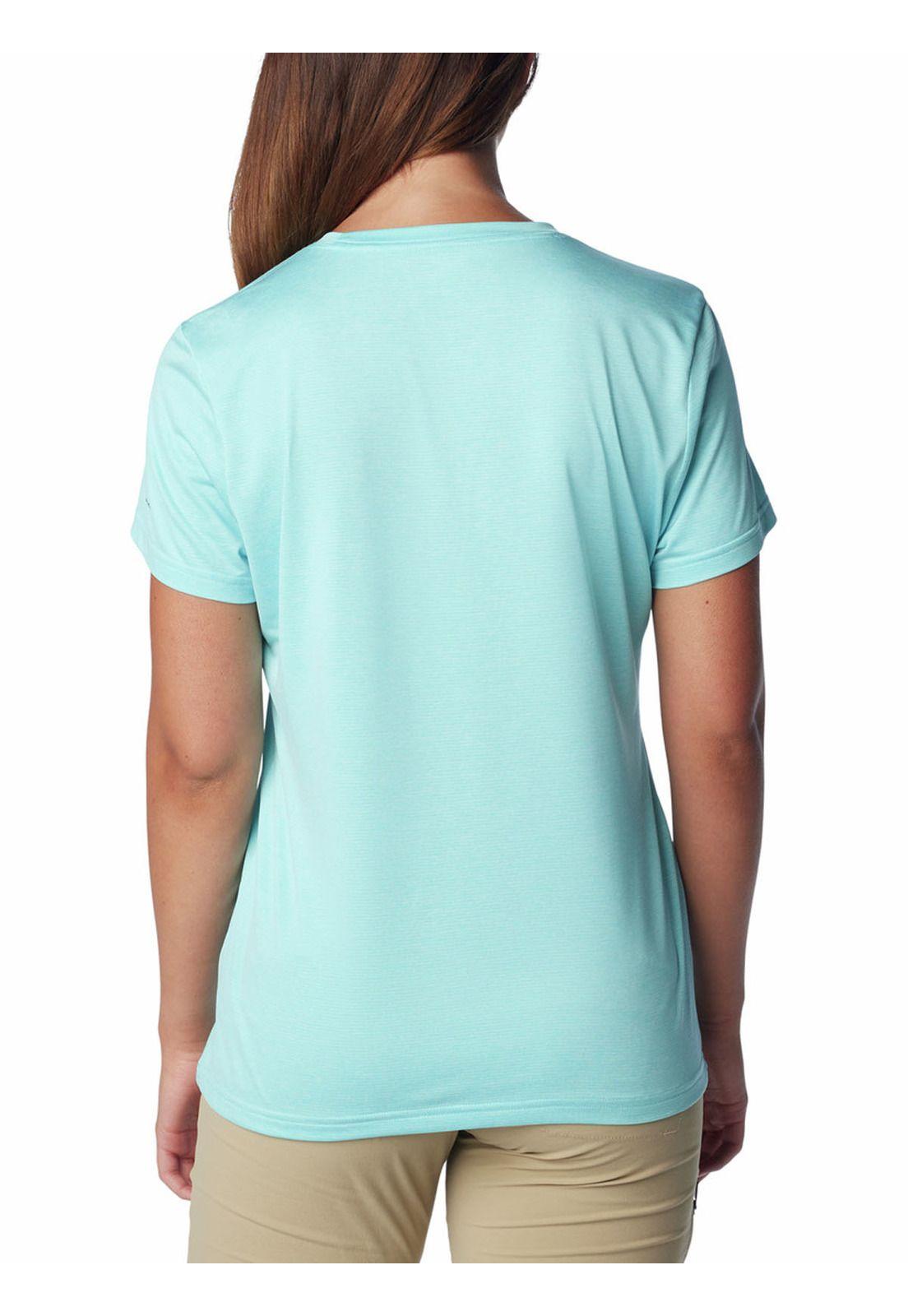 Polera Mujer Hike Crew Celeste-5