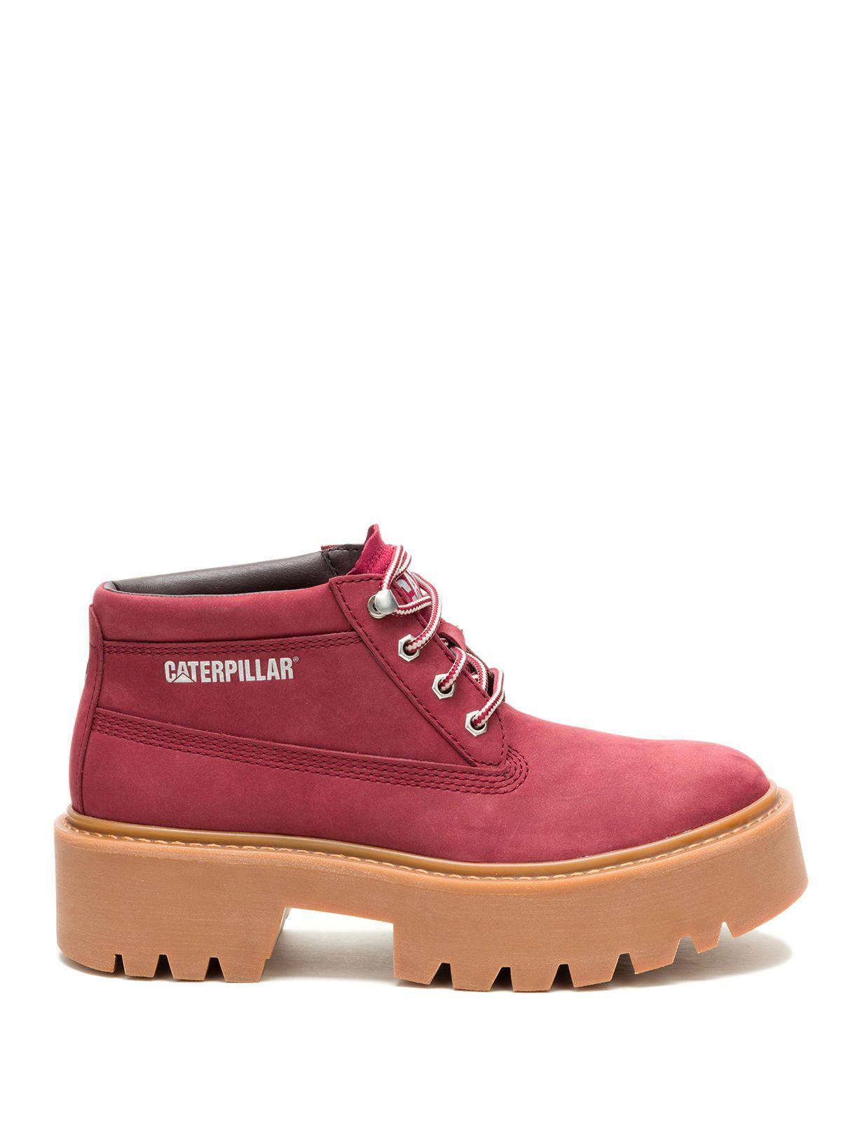 Botín Cuero Mujer Colorado Max Chukka Rojo-1