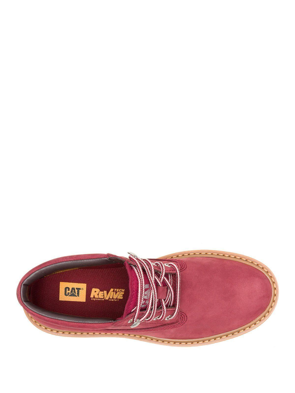 Botín Cuero Mujer Colorado Max Chukka Rojo-6