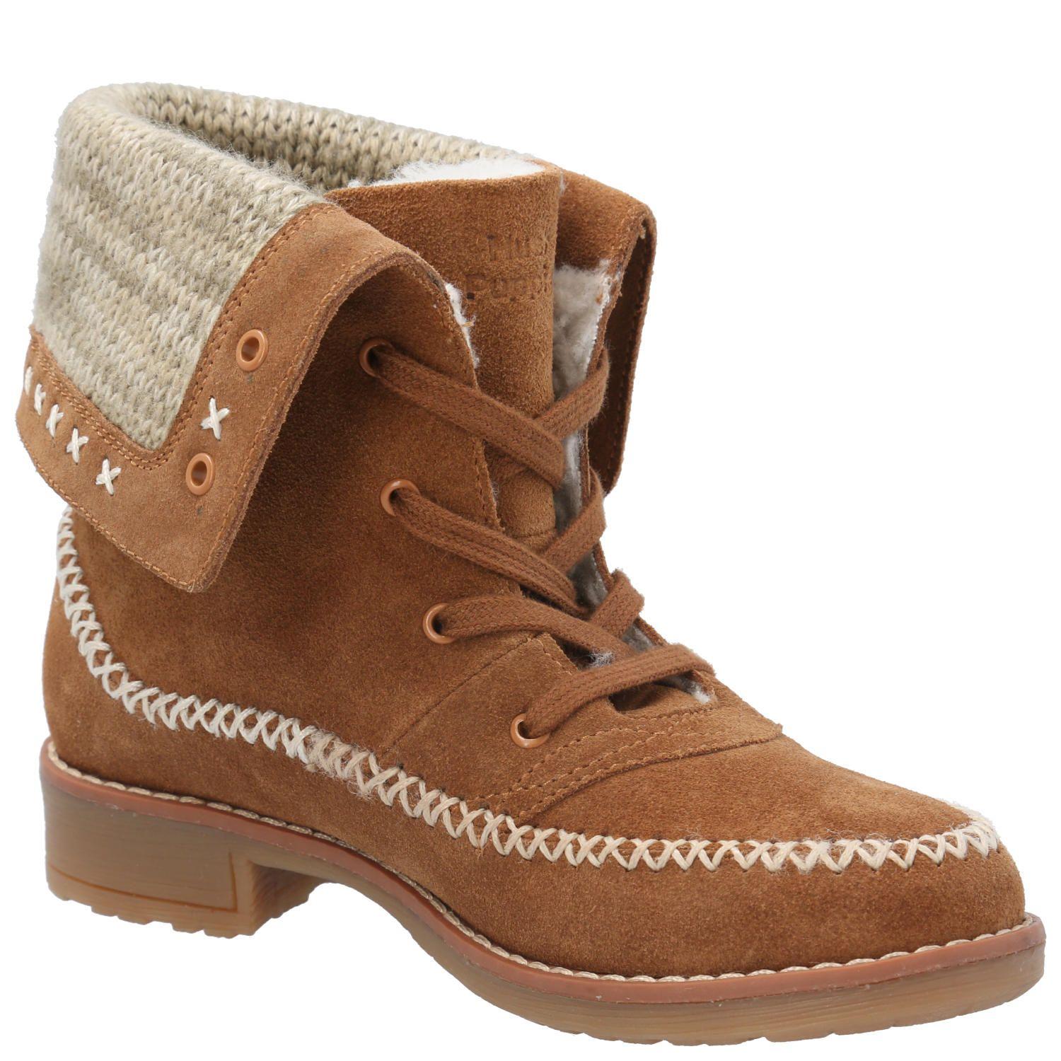 Botín Cuero Niña Shalma Café-0