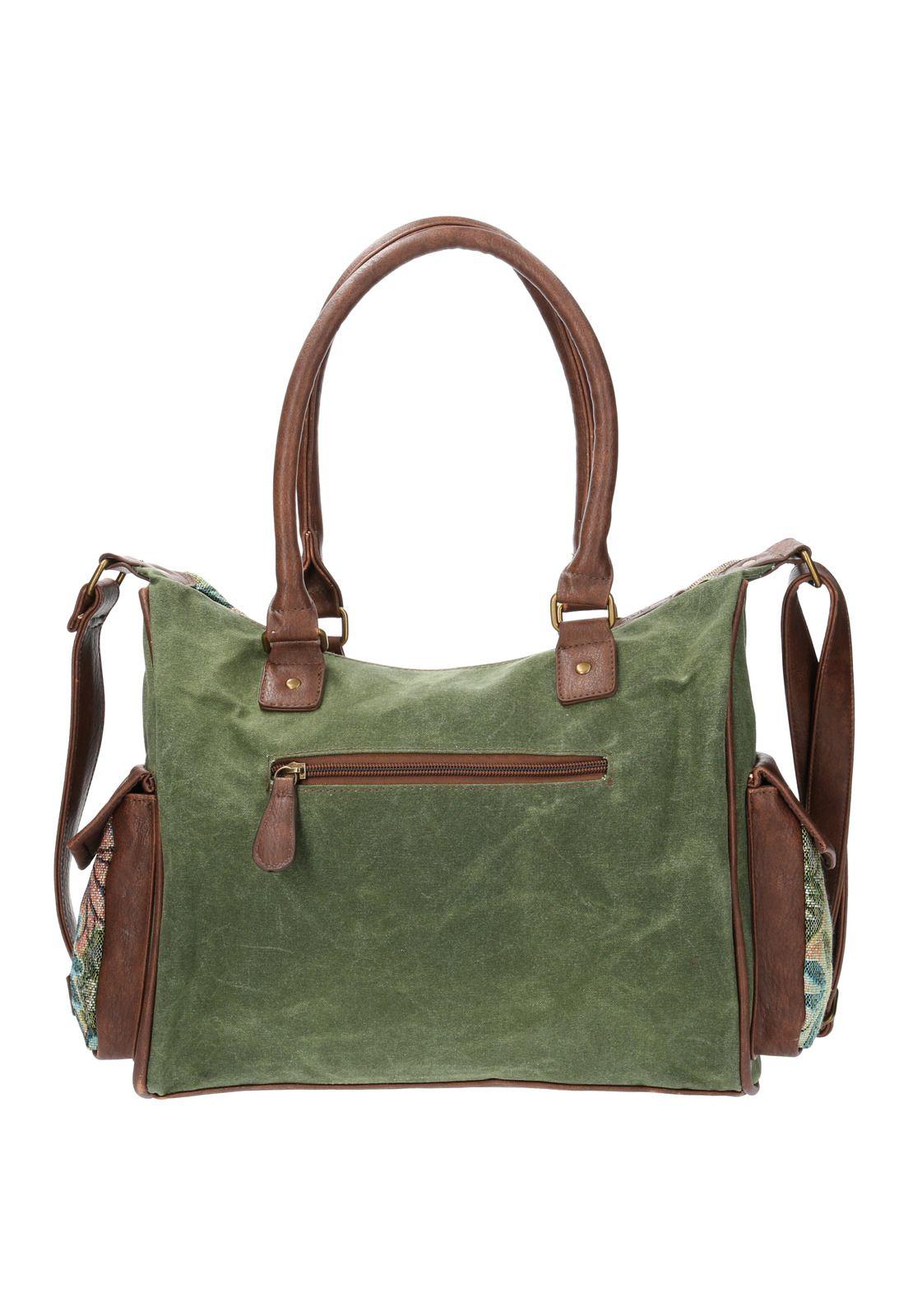 Cartera Textil Mujer Rossi Hobo Verde-2