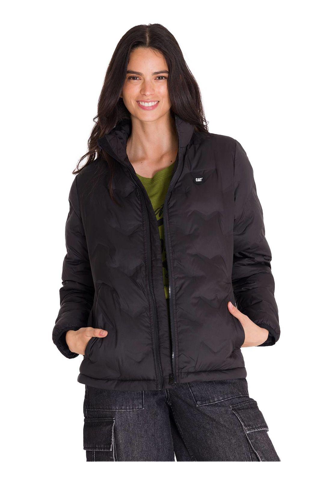 Parka Manga Larga Bonded Medium Weight Mujer Negra-0