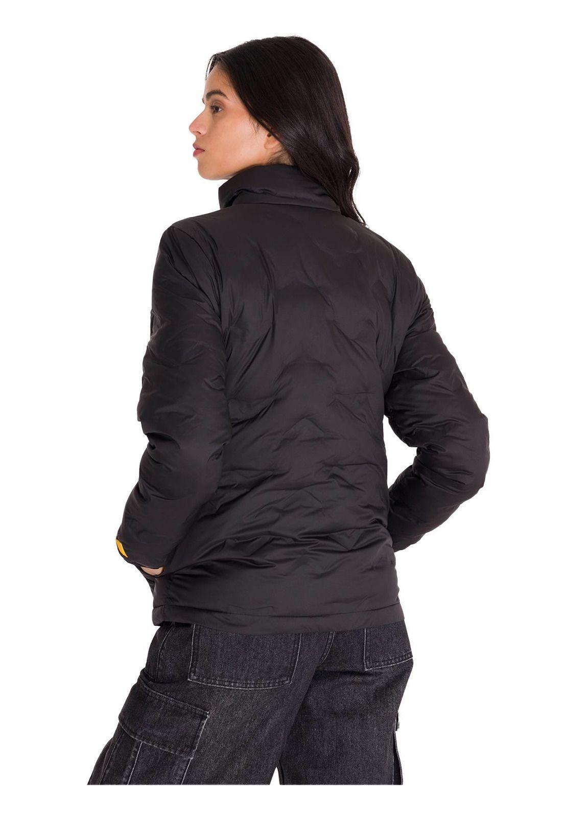 Parka Manga Larga Bonded Medium Weight Mujer Negra-3