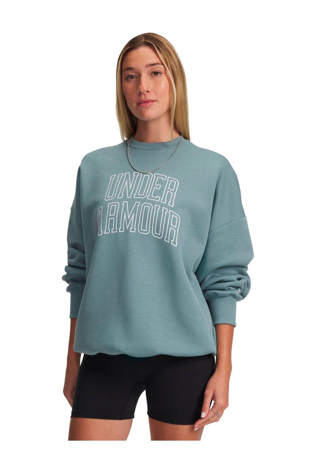 Polerón Lifestyle mujer Rival OS Varsity Verde -0