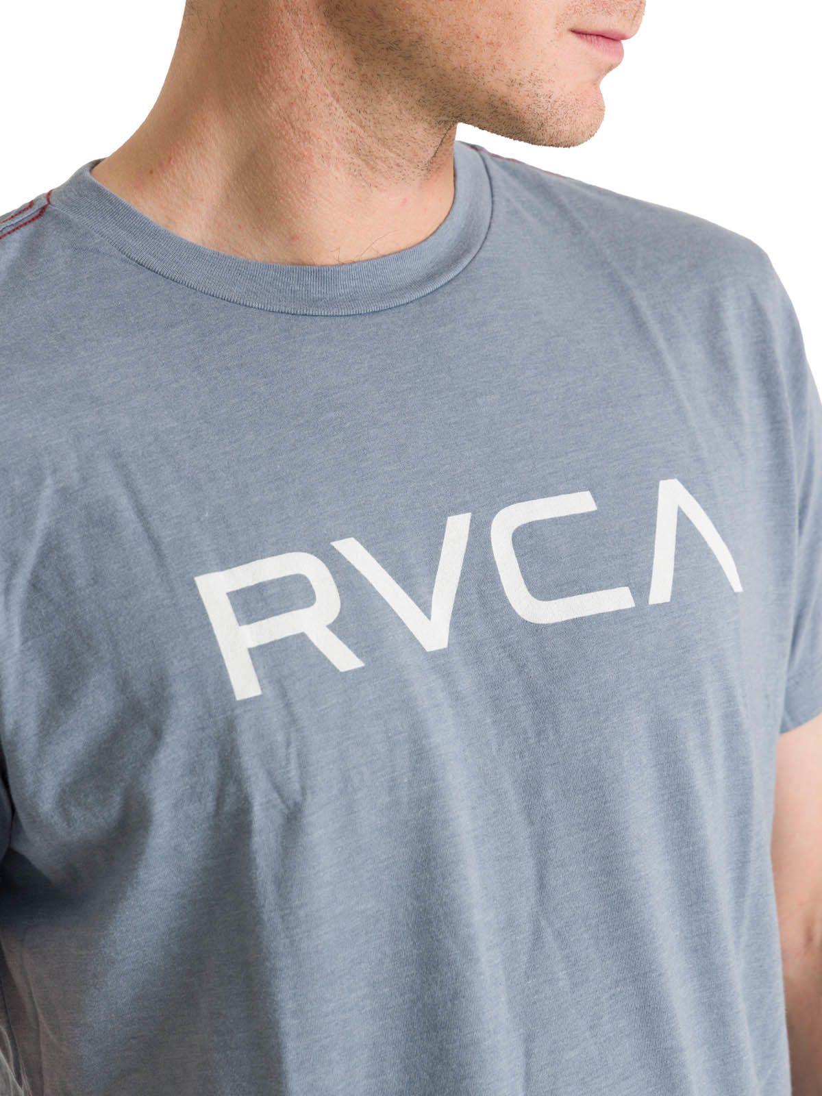 Polera Manga Corta Hombre Big RVCA Celeste-4