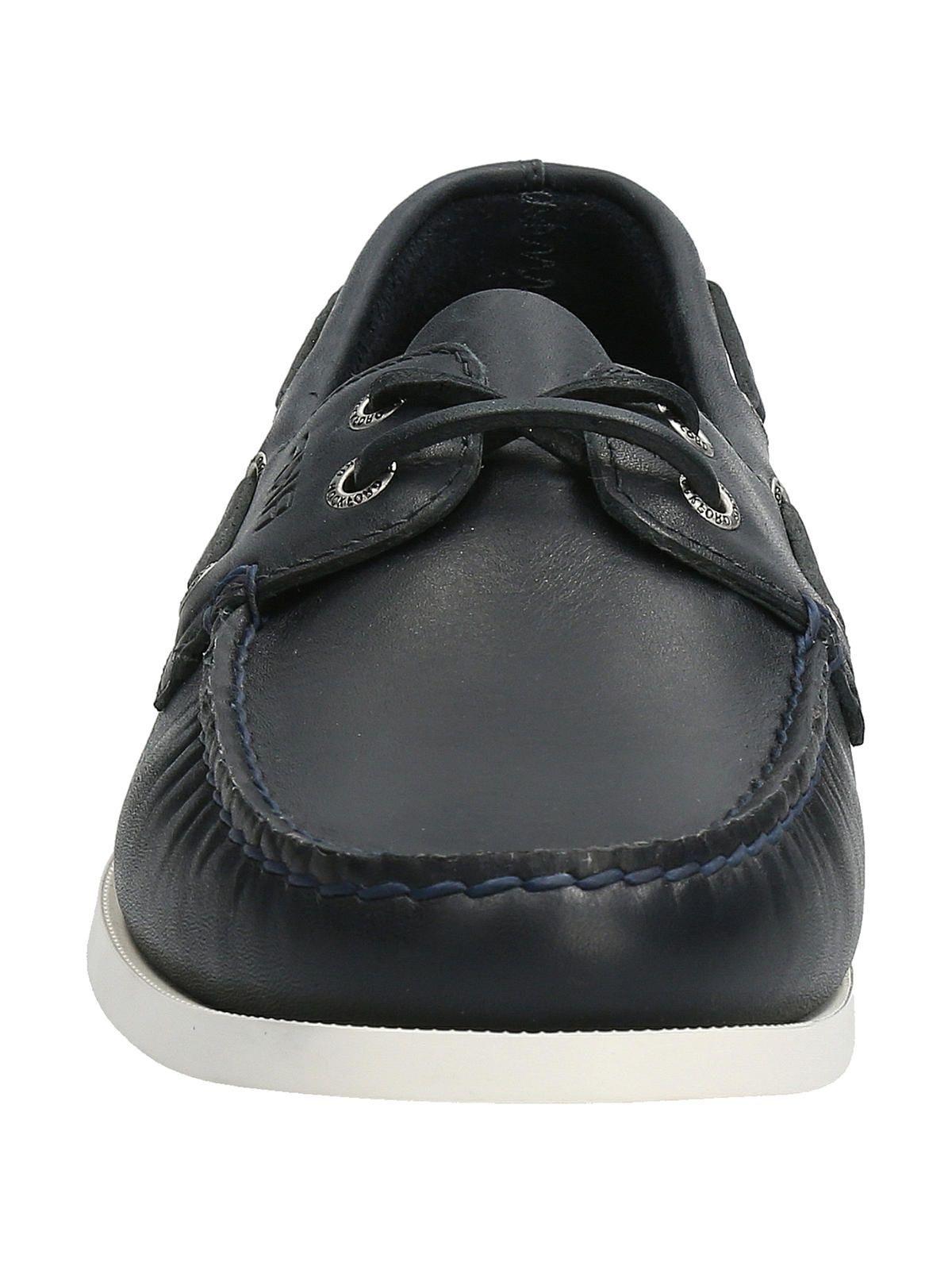 Mocasín Cuero Hombre Boat Azul-3