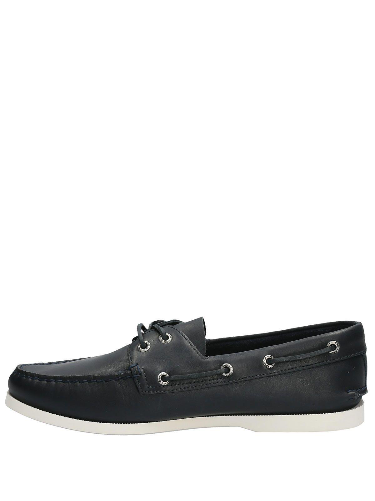Mocasín Cuero Hombre Boat Azul-5