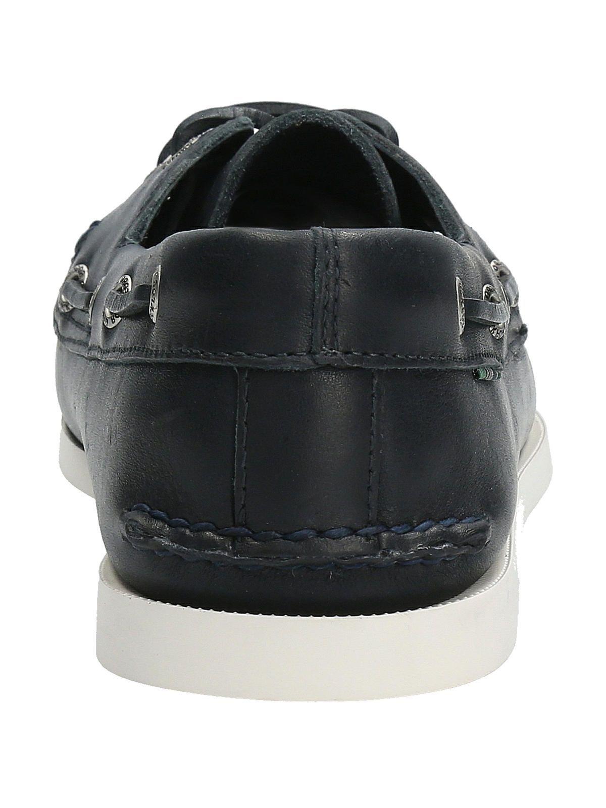 Mocasín Cuero Hombre Boat Azul-6