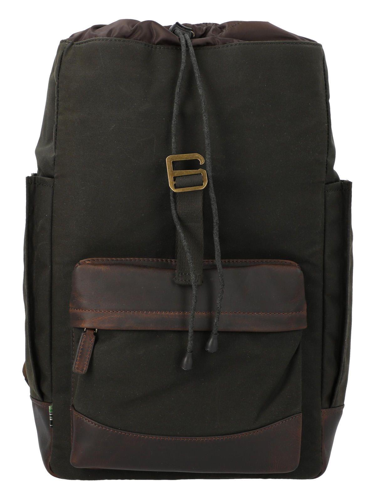 Mochila Canvas Cuero Unisex Uk Norwich Café-4