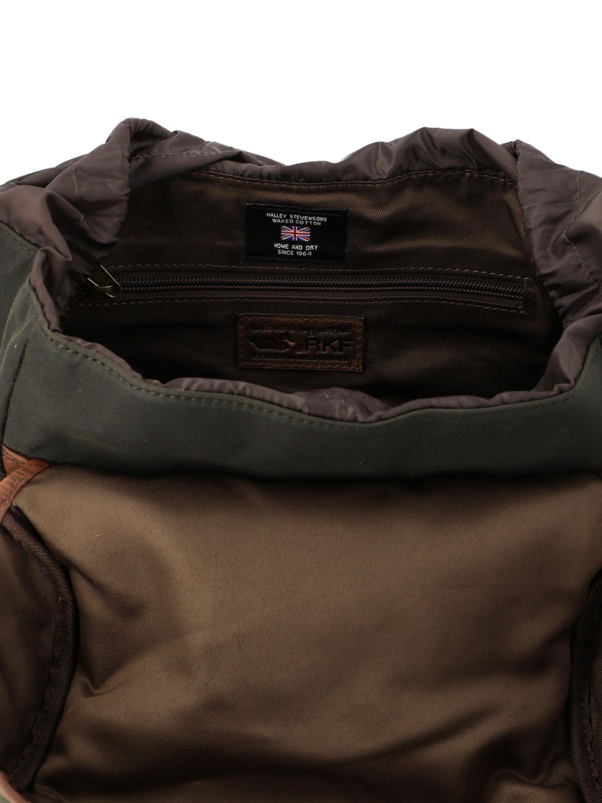 Mochila Canvas Cuero Unisex Uk Norwich Café-5