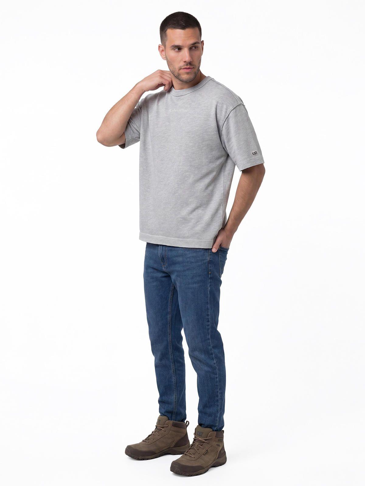 Polera Manga Corta Hombre Slub Knit Relaxed Gris-3