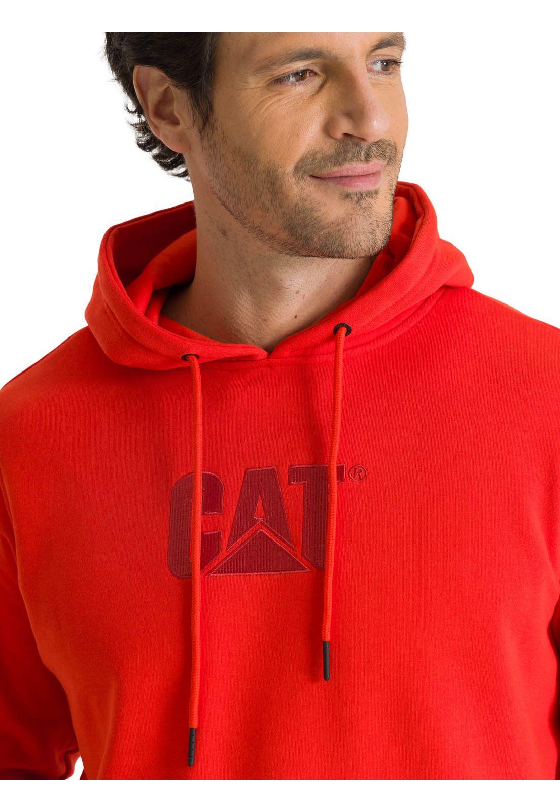 Polerón Fleece Hombre Hoody Logo Rojo-4