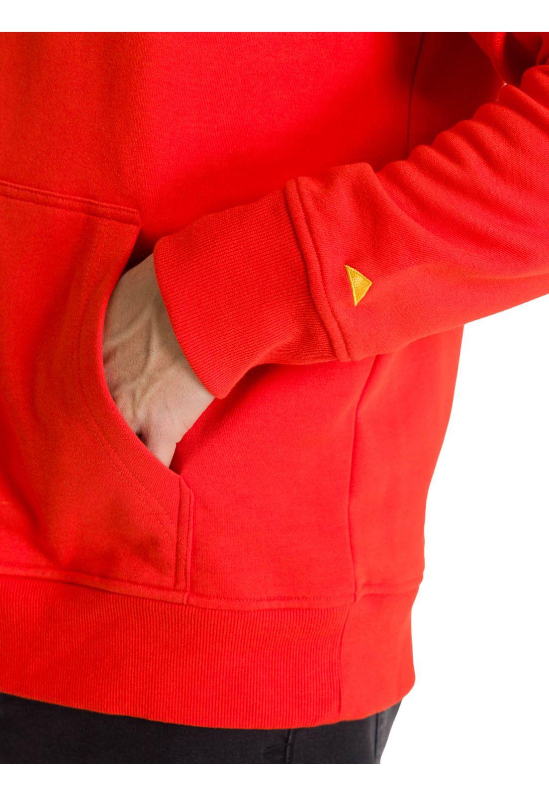 Polerón Fleece Hombre Hoody Logo Rojo-5