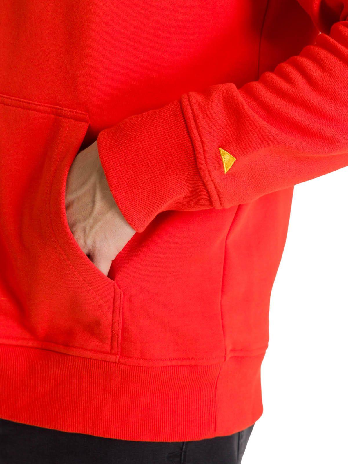 Polerón Fleece Hombre Hoody Logo Rojo-5