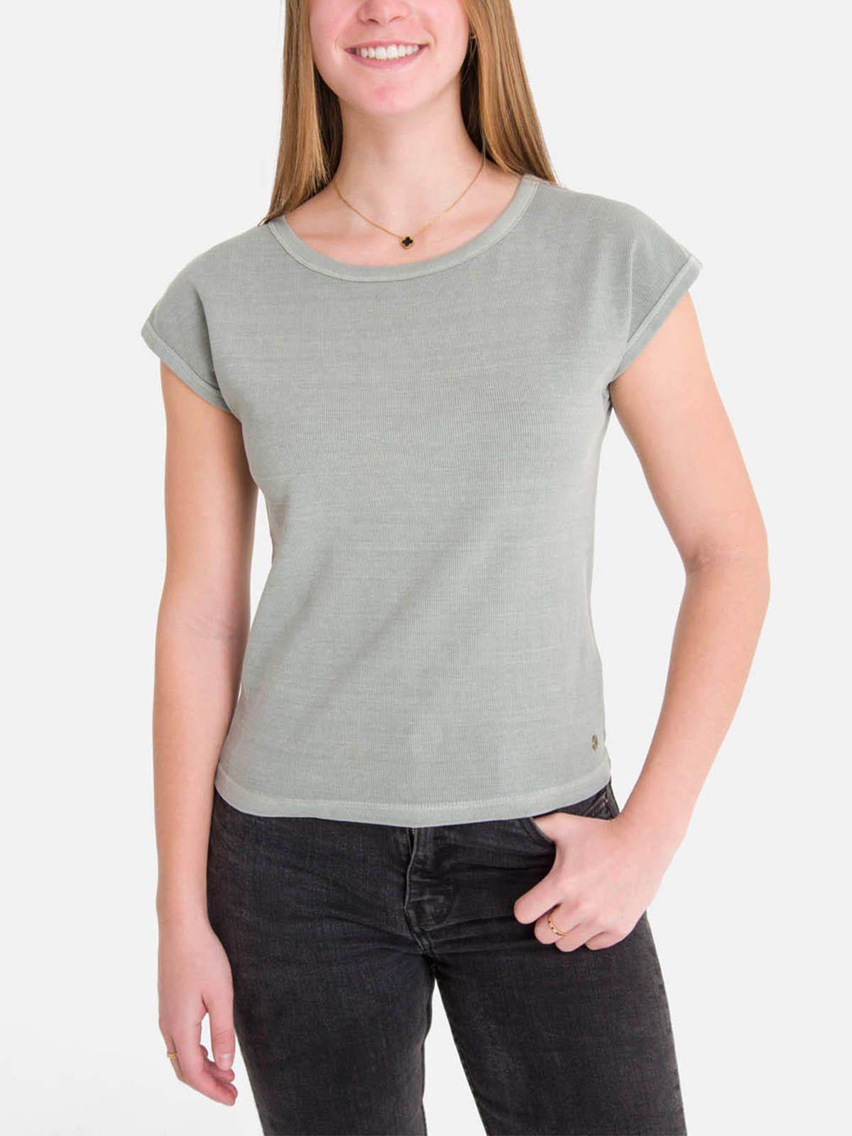 Polera m/c Mujer Essential Azul-0