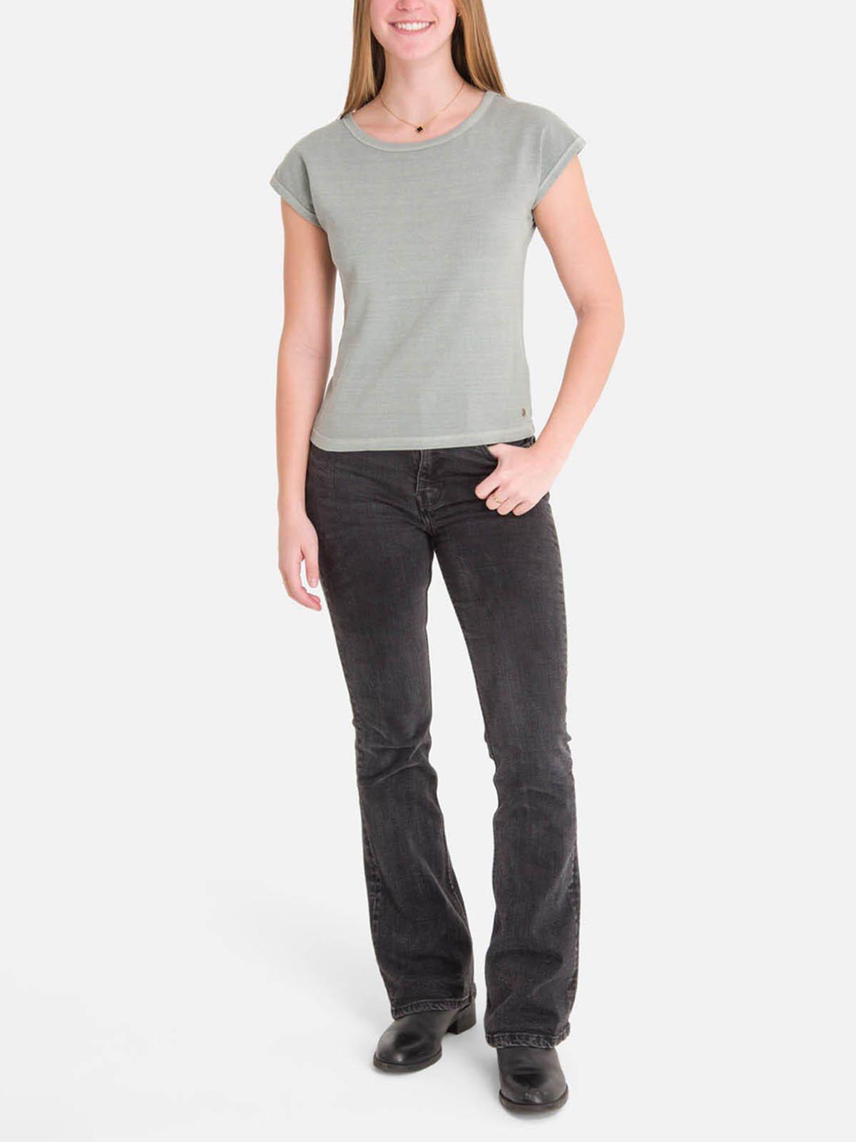 Polera m/c Mujer Essential Azul-1