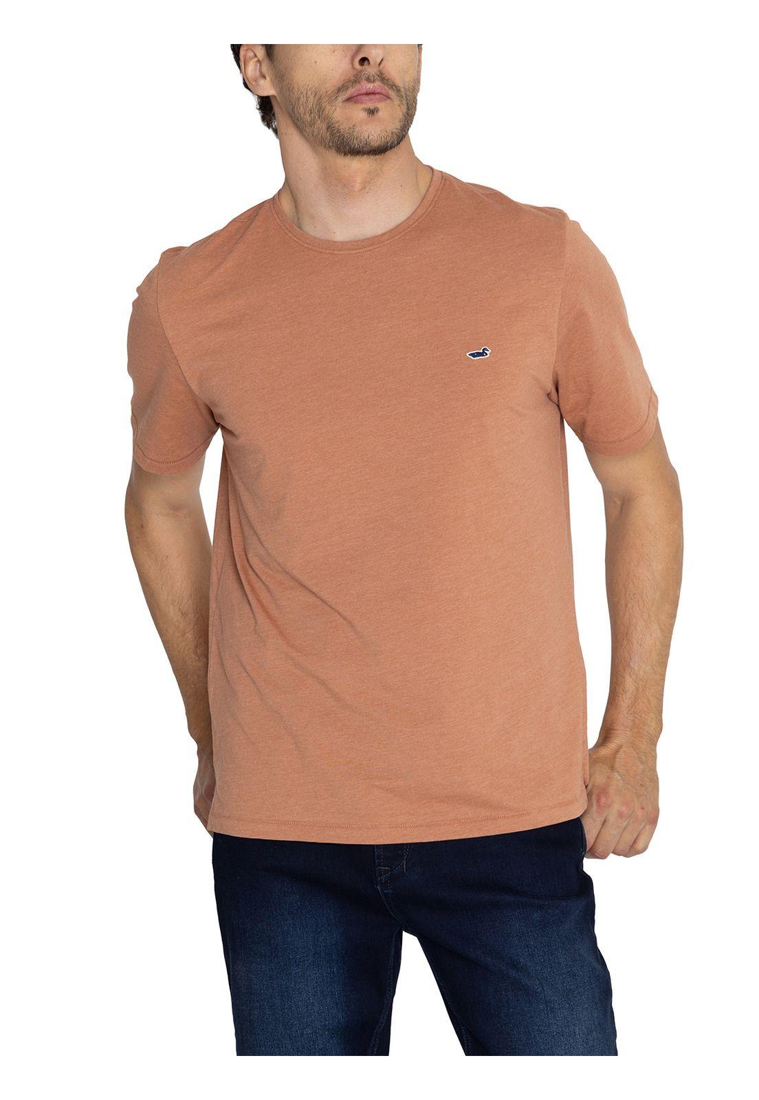 Polera Fibras Recicladas Naranja Native Hombre -5