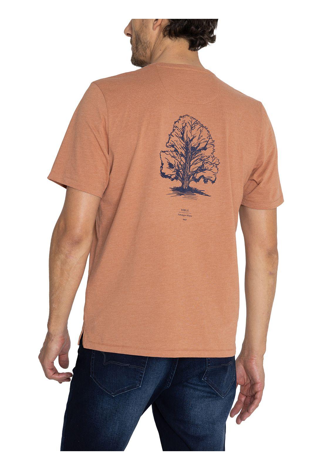Polera Fibras Recicladas Naranja Native Hombre -6