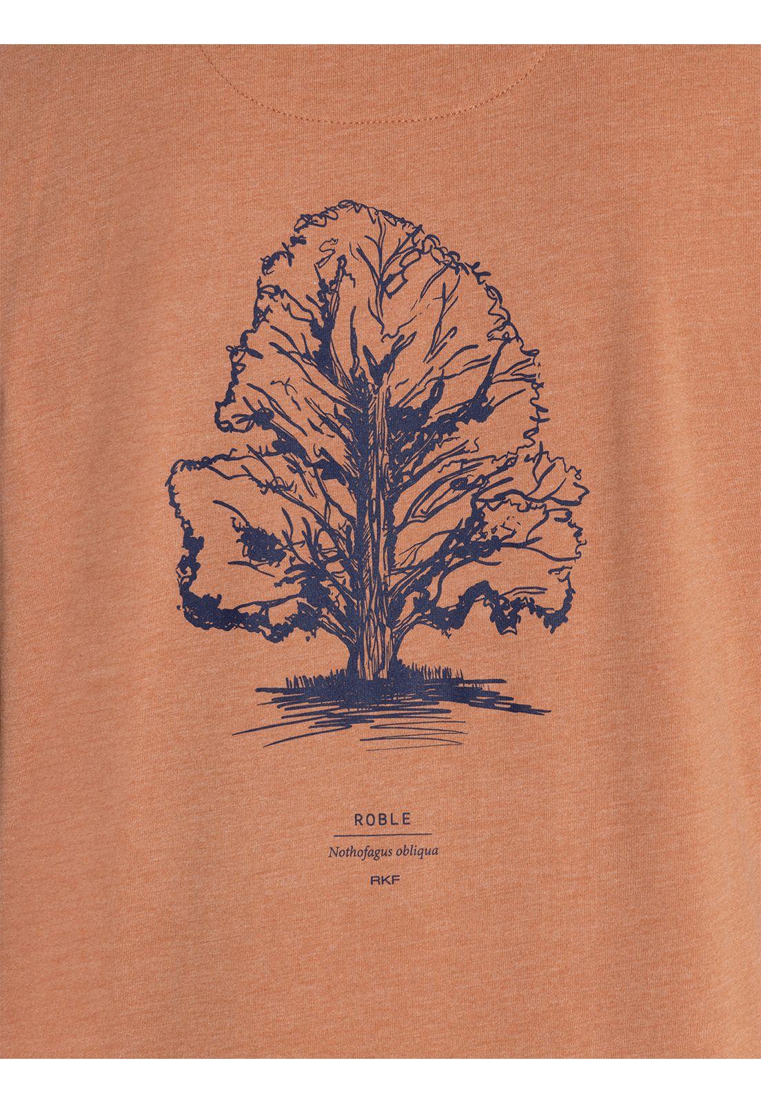 Polera Fibras Recicladas Naranja Native Hombre -7