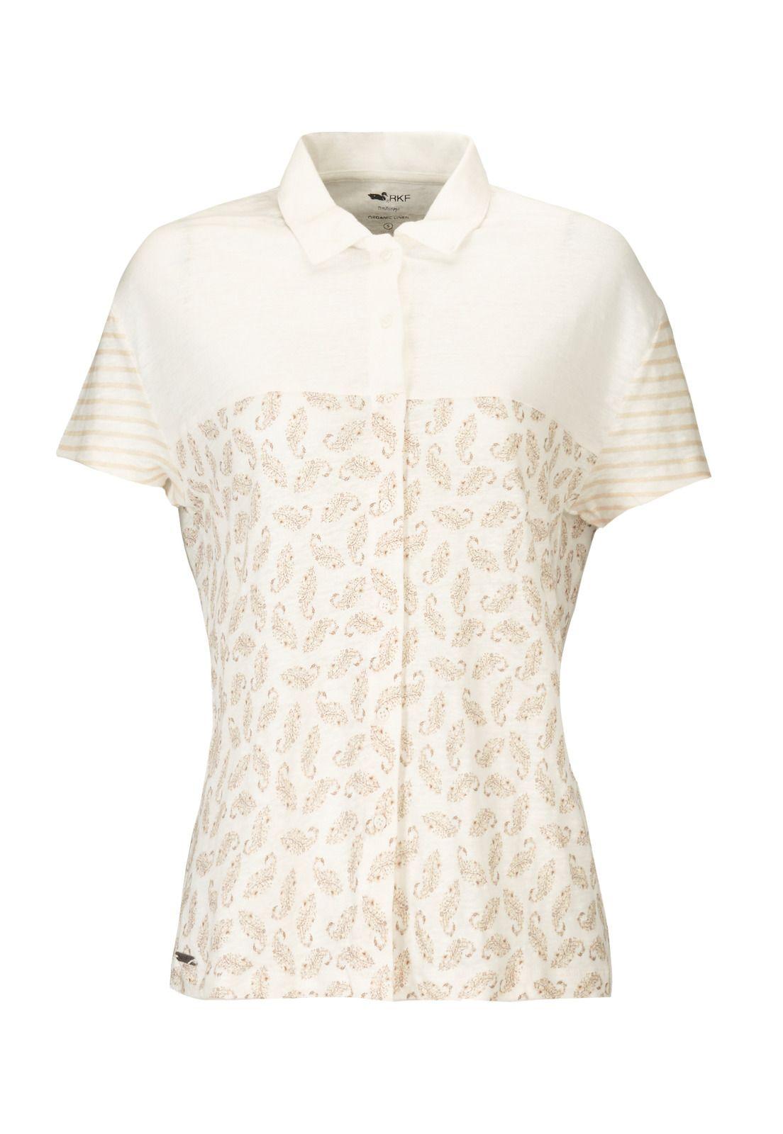 Polera Lino Orgánico Mujer Tampa Beige-0