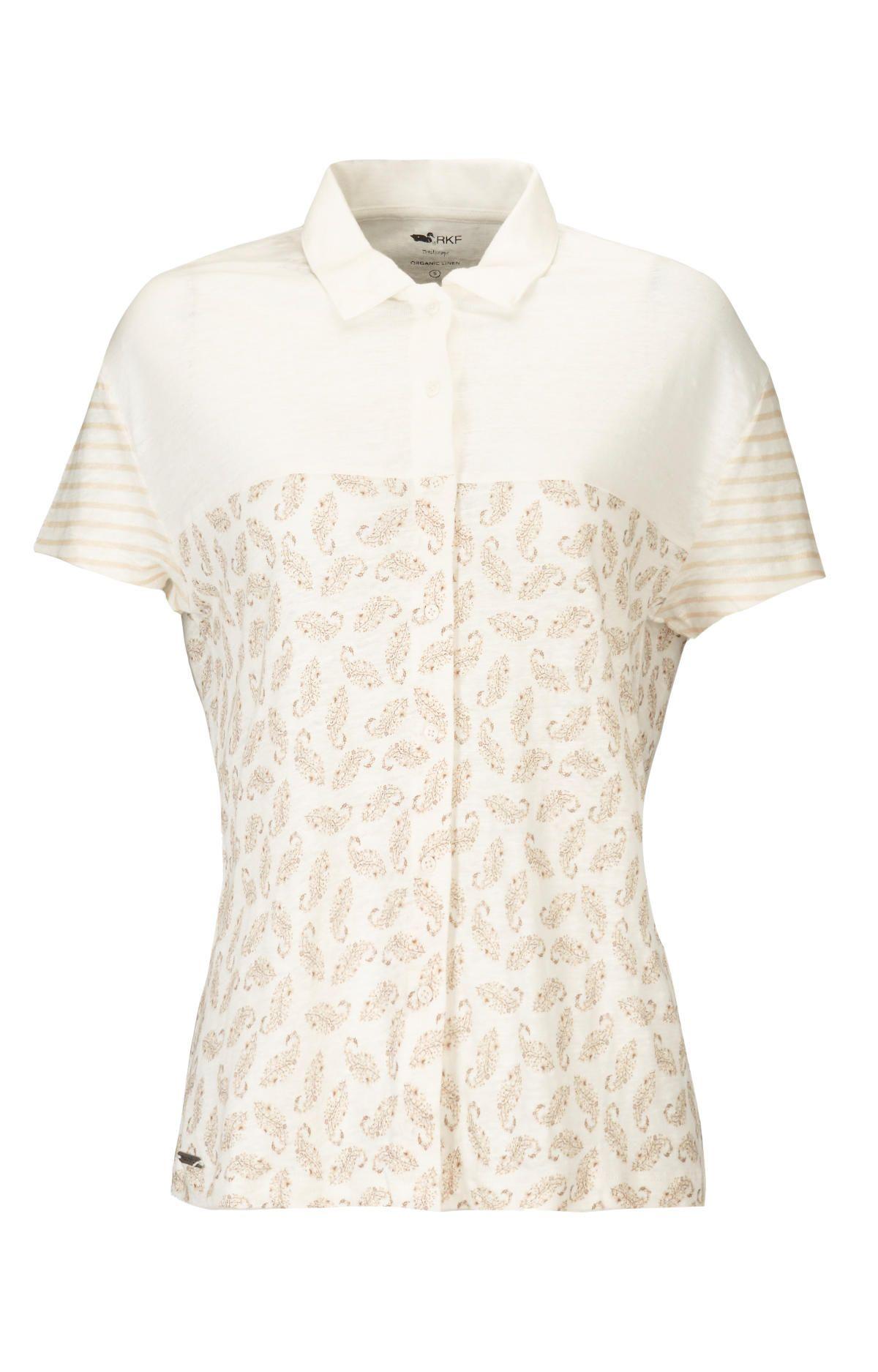 Polera Lino Orgánico Mujer Tampa Beige-0