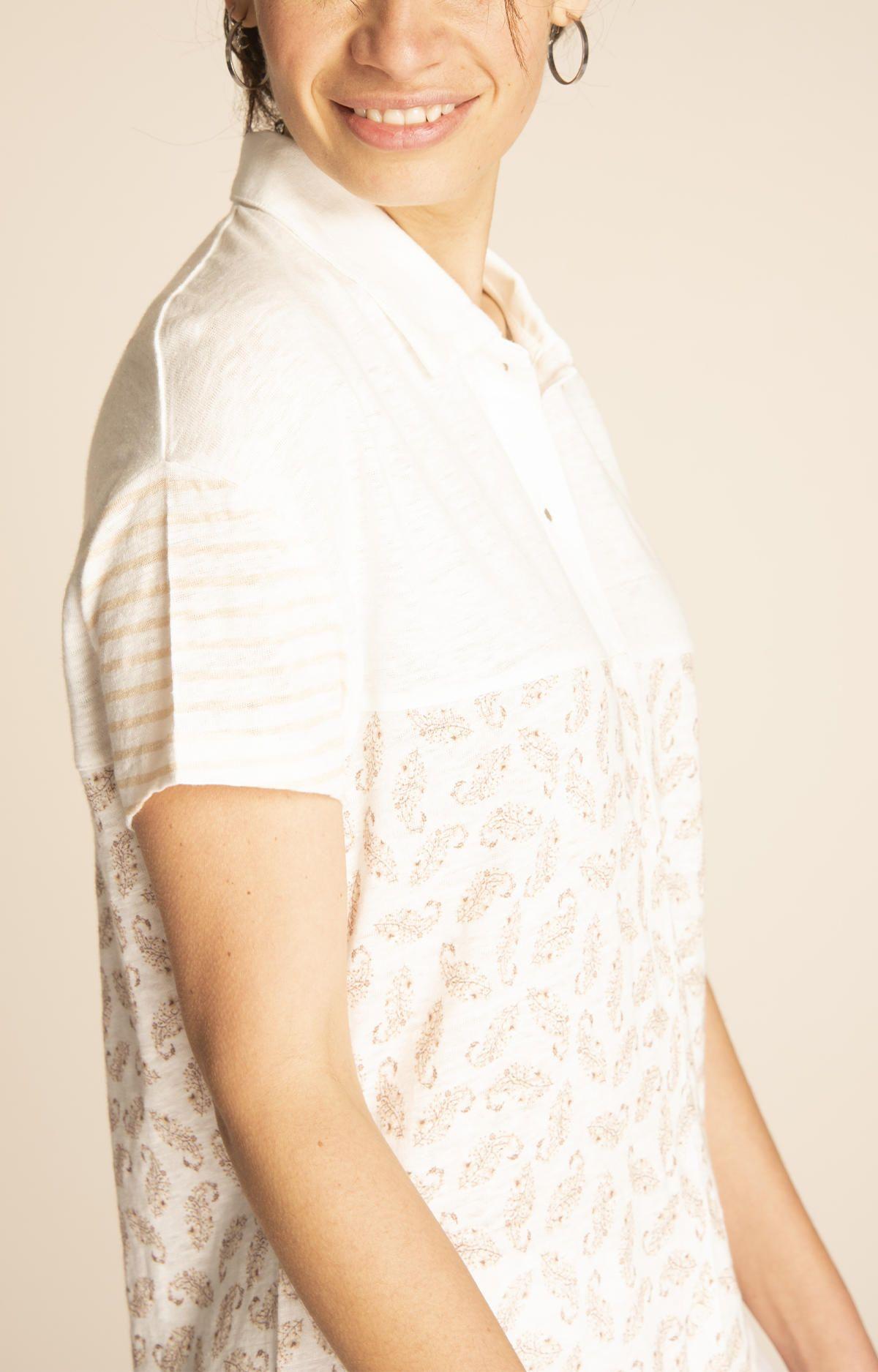 Polera Lino Orgánico Mujer Tampa Beige-3