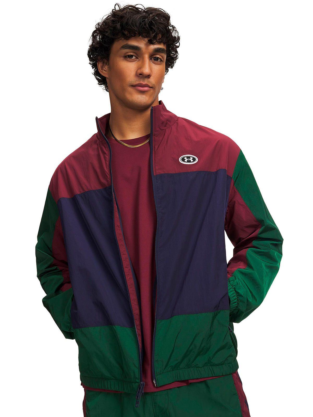 Poleron Icon Woven Track Full Zip verde Hombre-0