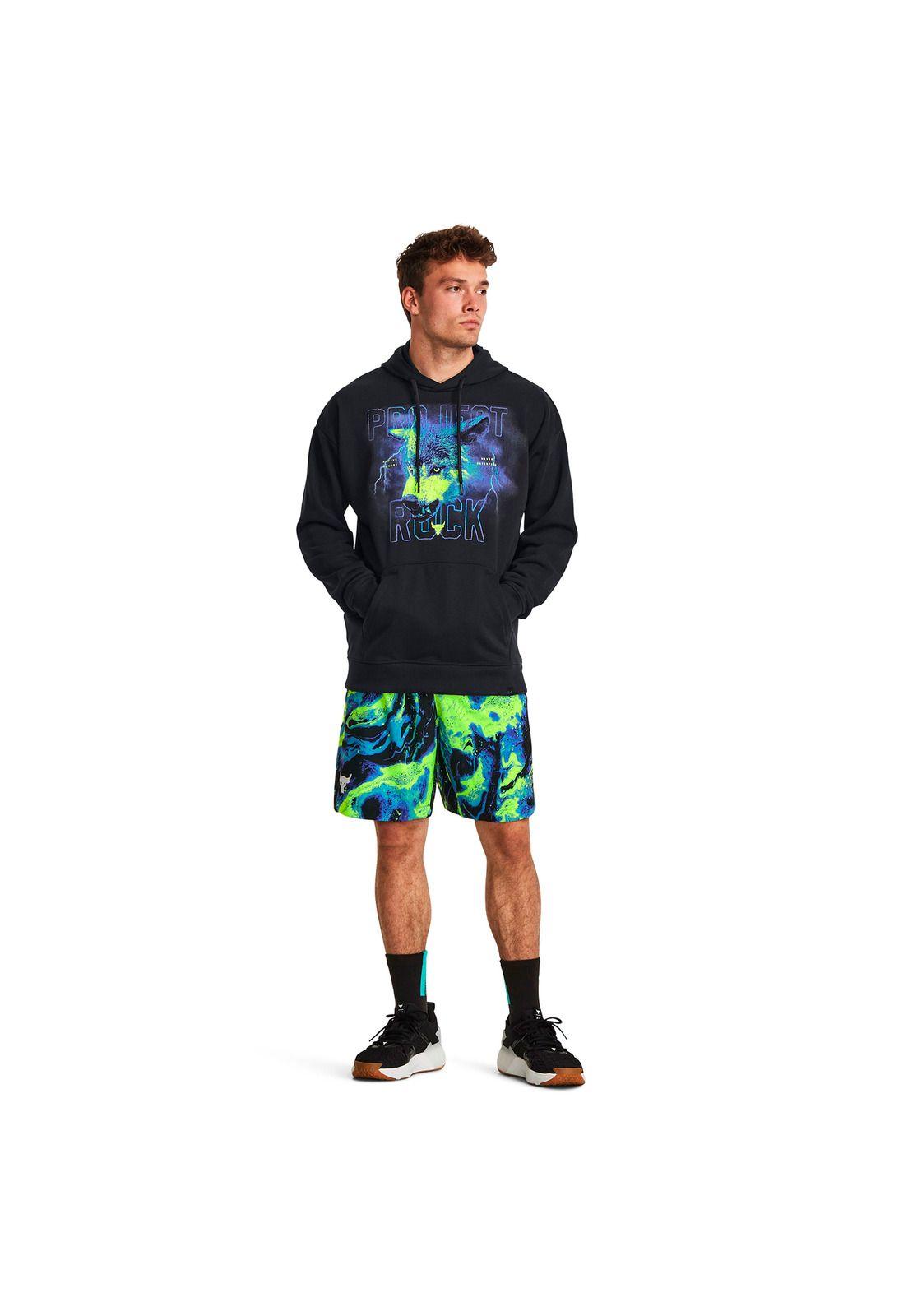 Polerón Train Project Rock Hw Terry Negro Hombre-3