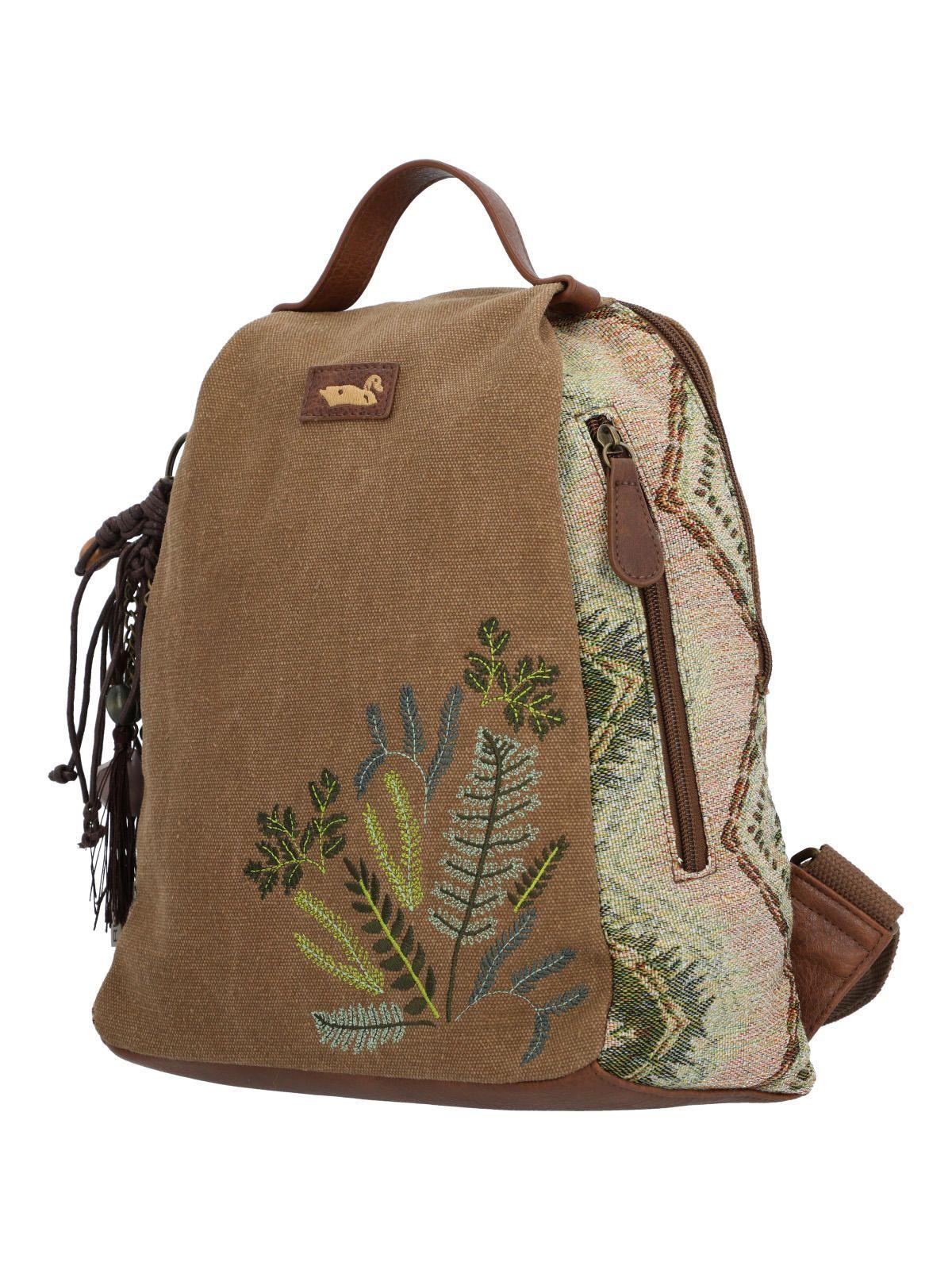 Mochila Textil Mujer Jointi Back Café-1