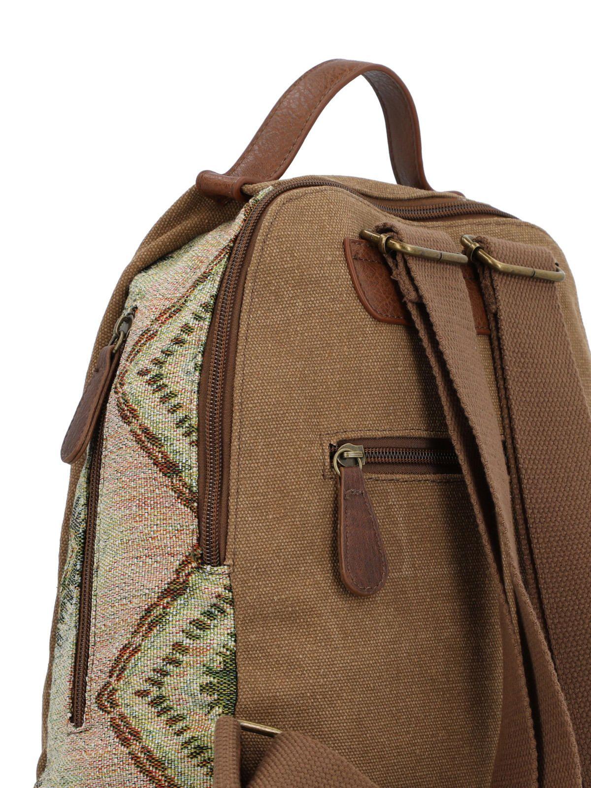 Mochila Textil Mujer Jointi Back Café-5