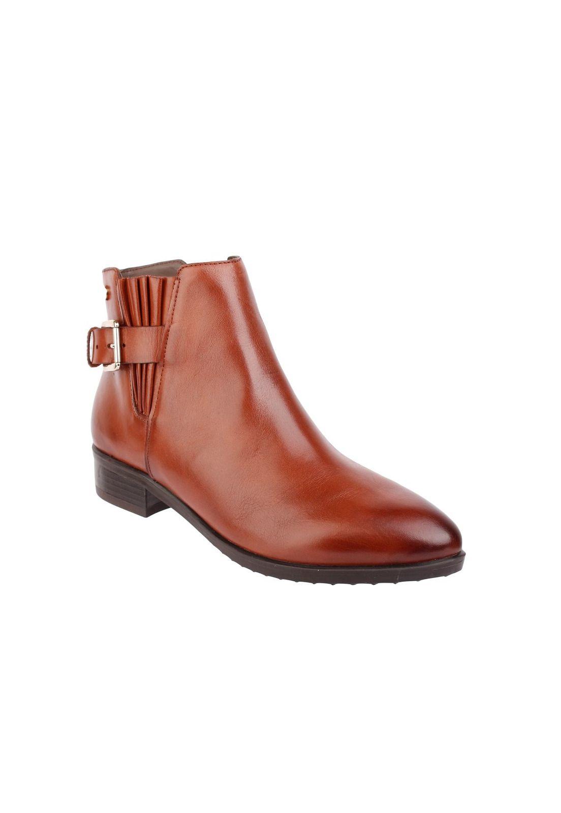 Botin Cuero Belatriz Café-0