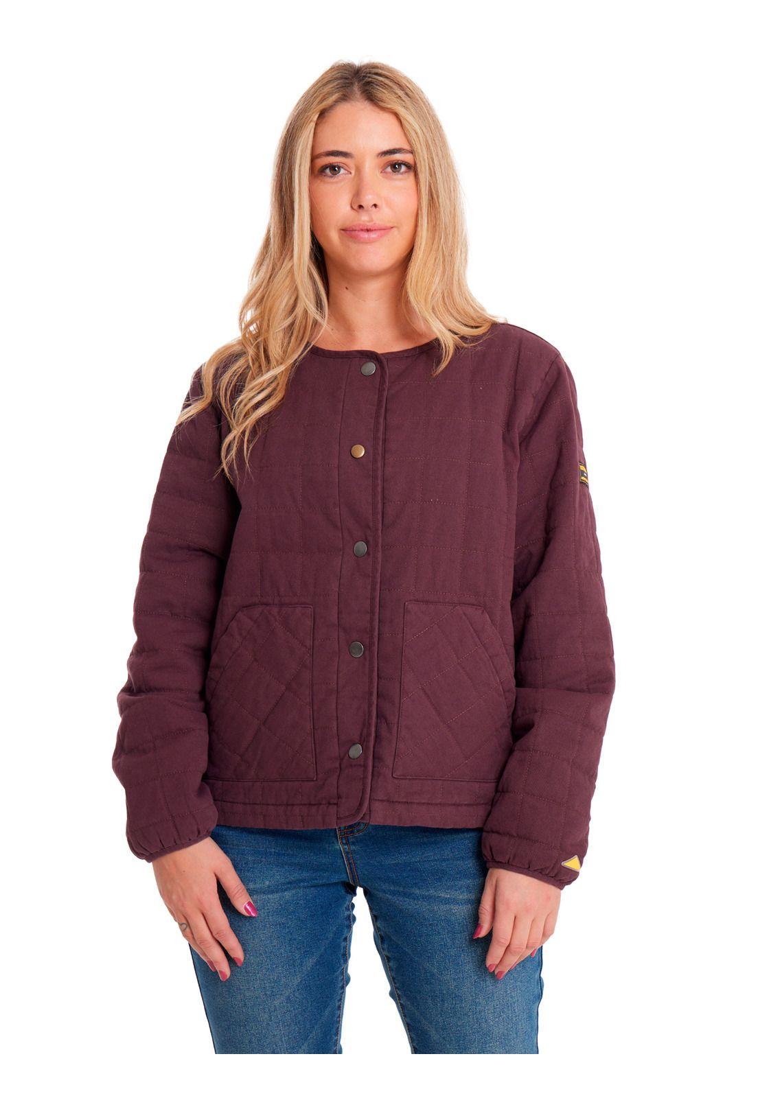 Chaqueta Mujer Heritage Uniform LW Quilted Burdeo-1