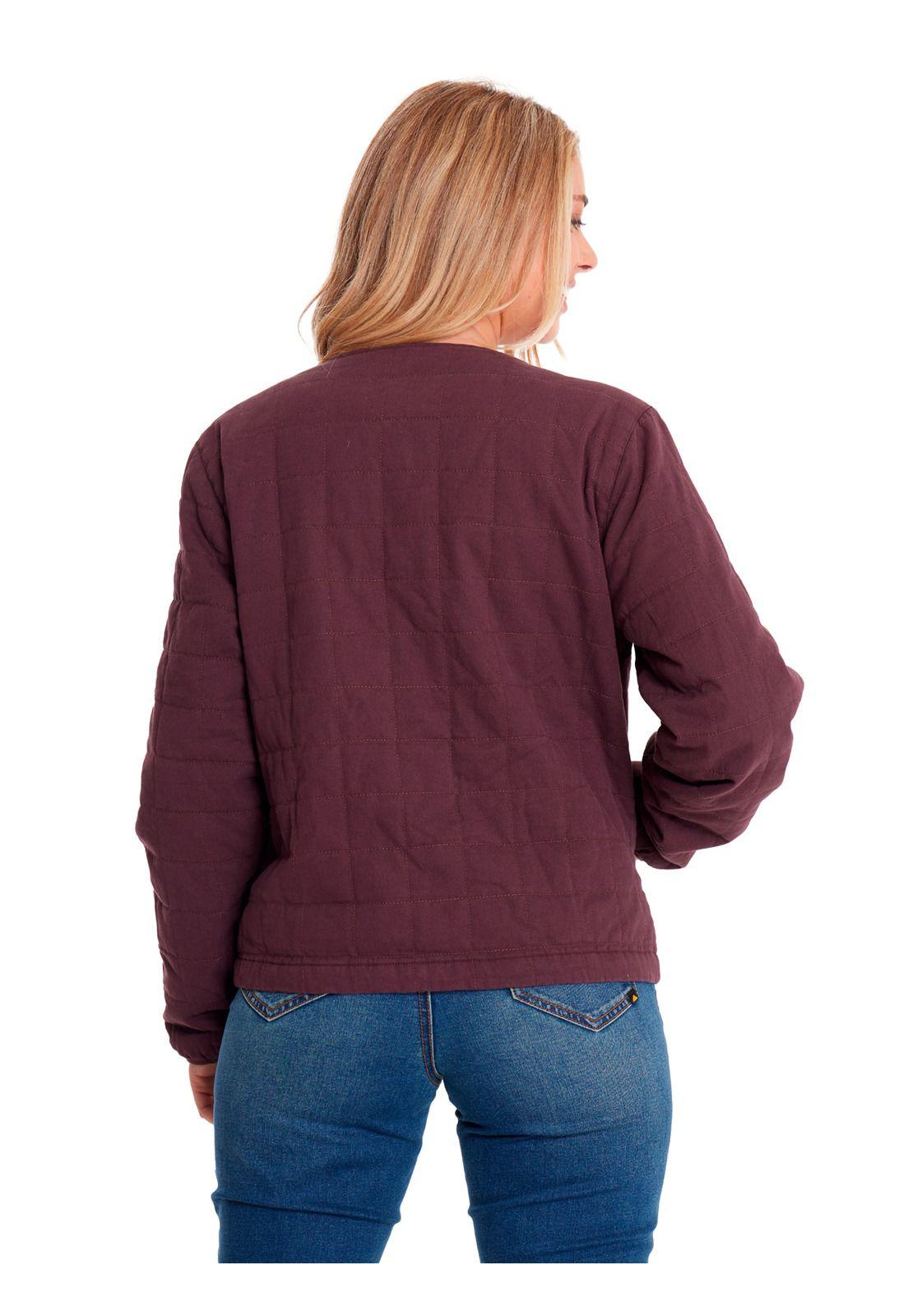 Chaqueta Mujer Heritage Uniform LW Quilted Burdeo-4