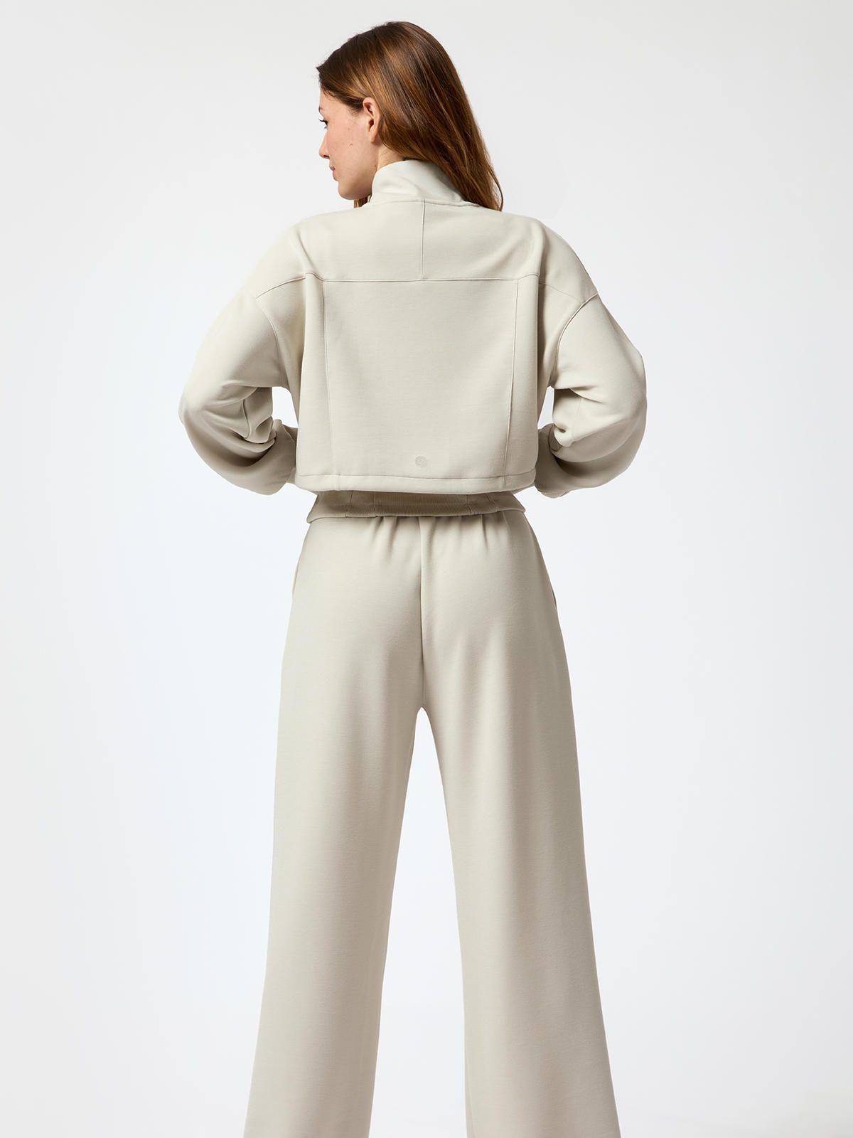 Polerón Crop Modal Vera Aloe Gris Mujer-6