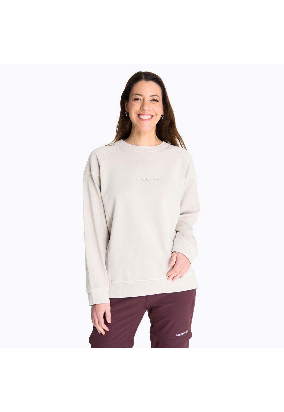 Poleron Mujer Crewneck Pokiha Crema -0