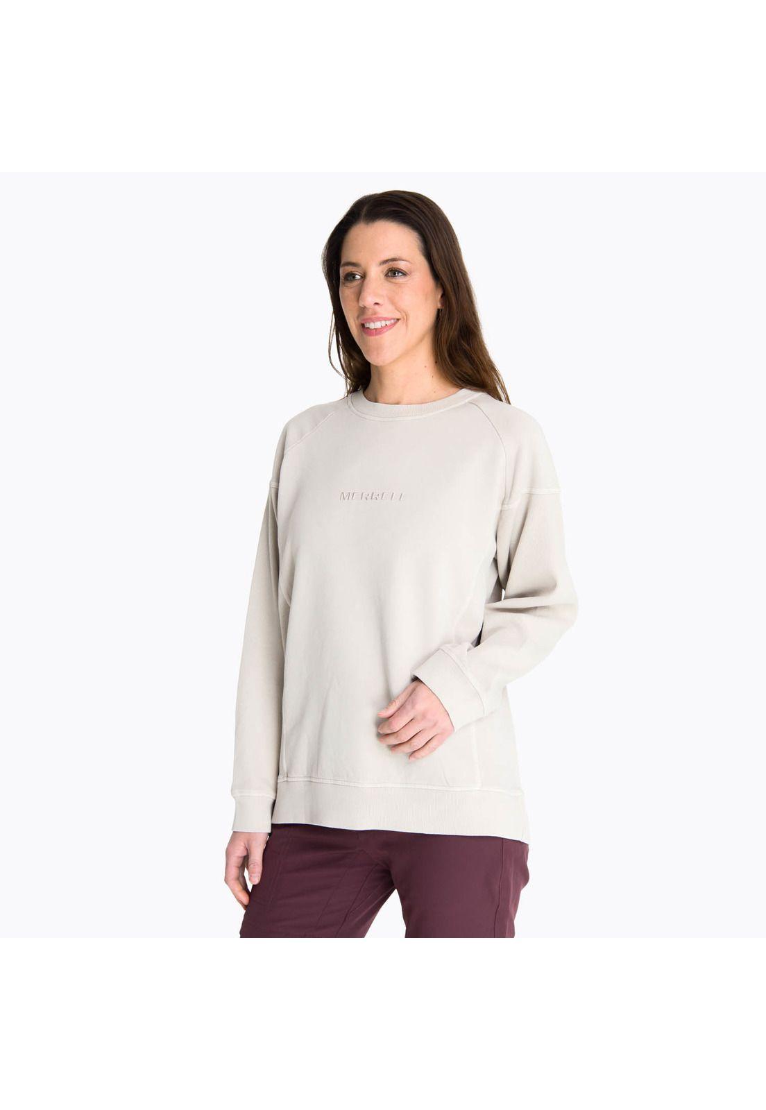 Poleron Mujer Crewneck Pokiha Crema -1